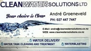 CLEAN WATER SOLUTIONS The Choice is Clear